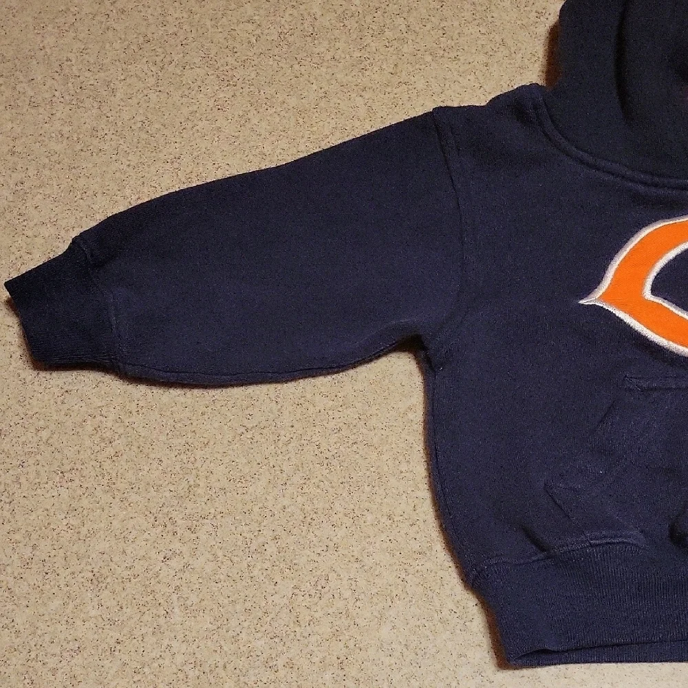 NFL Kids Apparel Navy and Orange Chicago Bears Team Hoodie Size 2T